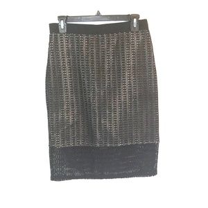 Ann taylor black cut out skirt size 6